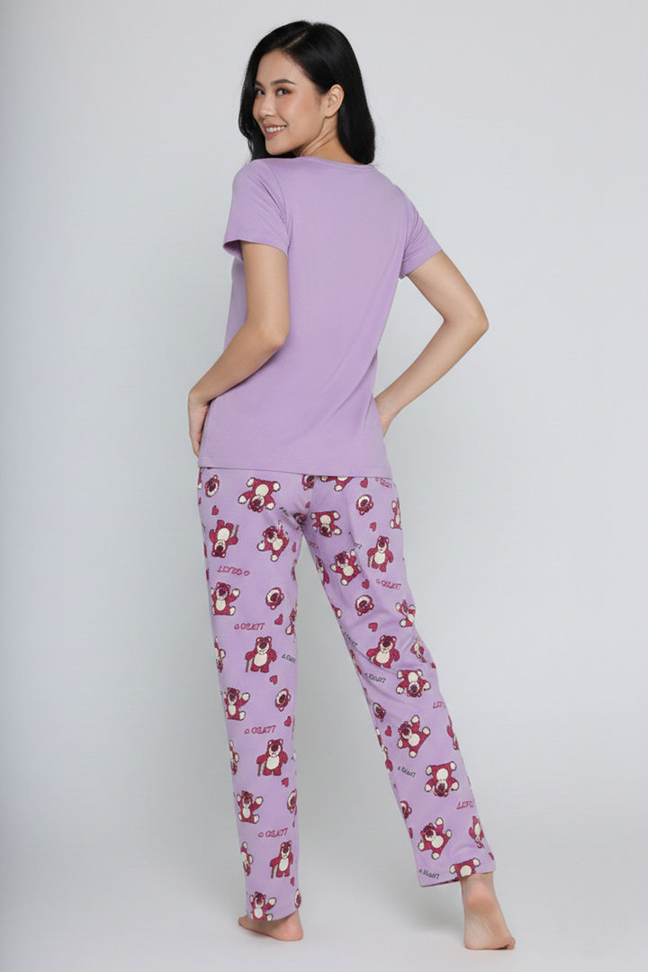 Zivame Toy Story Knit Cotton Pyjama Set - Orchid Bloom — image 3
